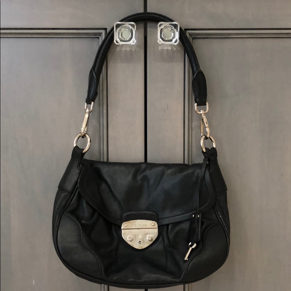 Prada Pushlock Small Flap Vitello Daino
